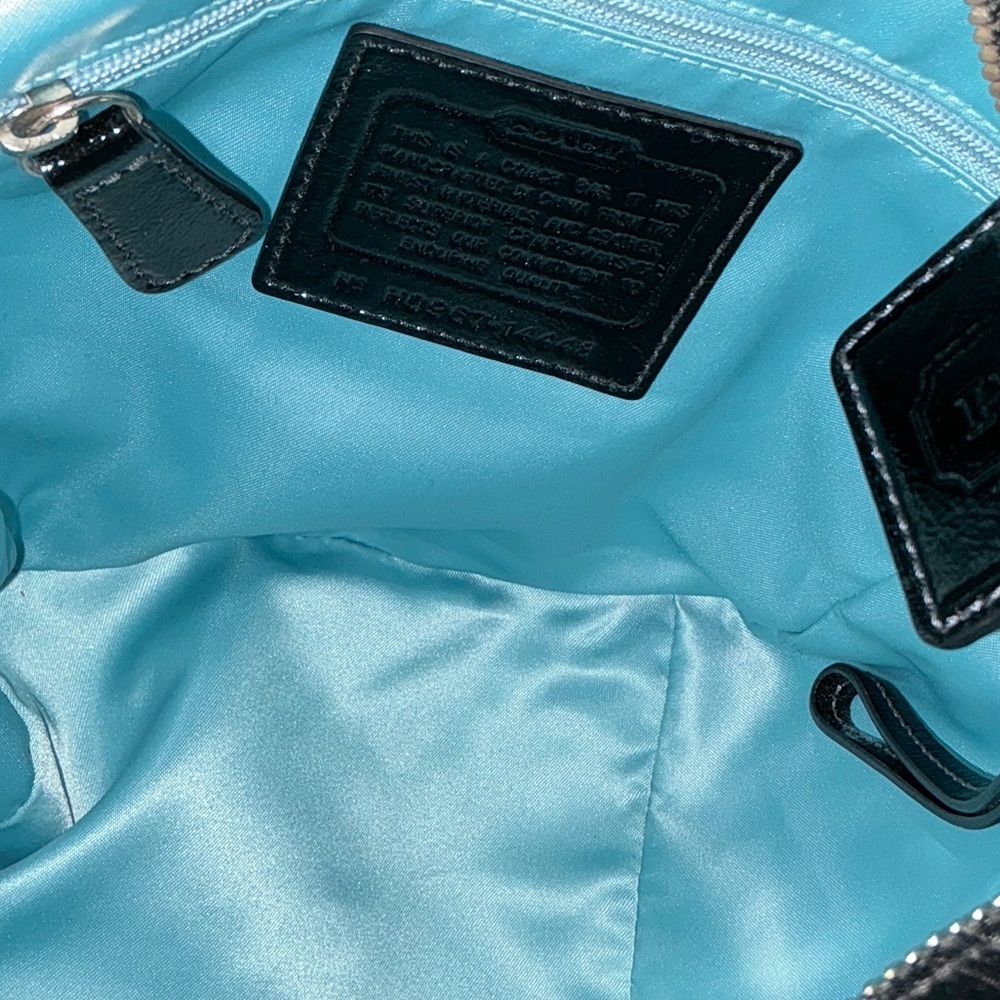 Coach Black Shoulder & Hand Bag with Scarf Detail - Picture 10 of 11